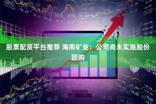 股票配资平台推荐 海南矿业：公司尚未实施股份回购